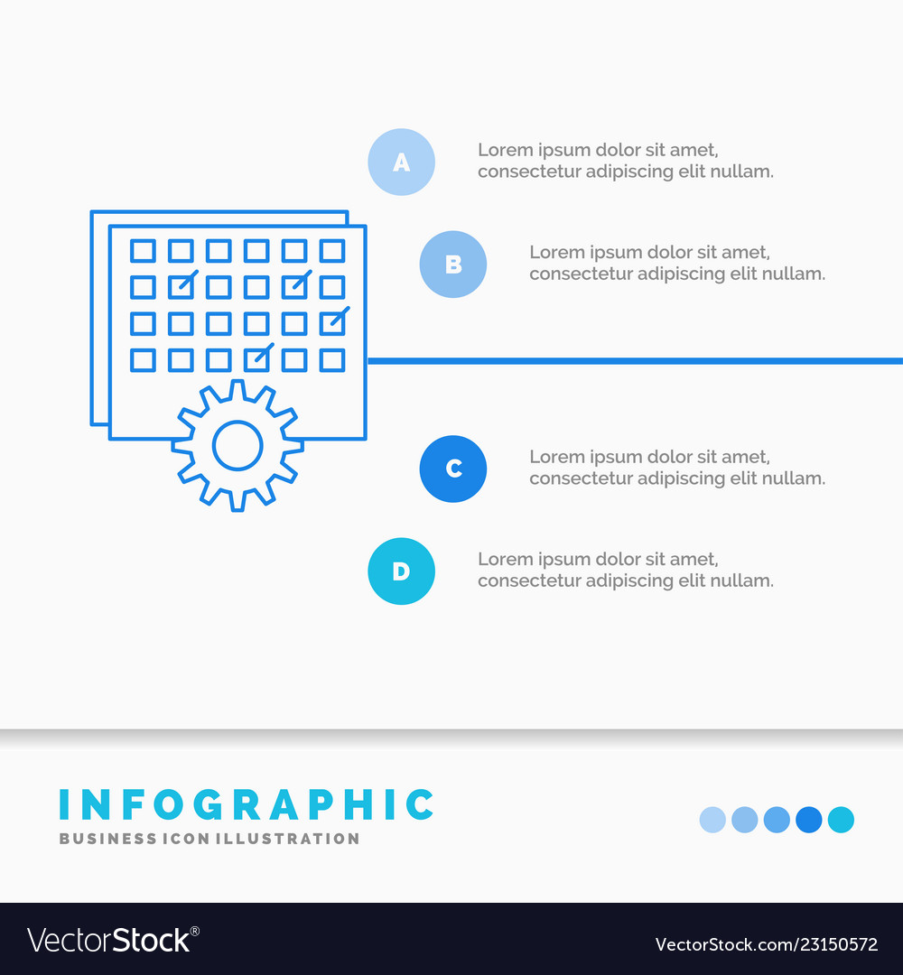 event management processing schedule timing vector image