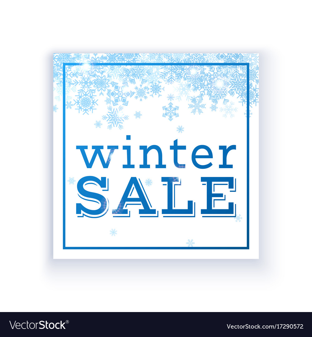 Winter sale poster template