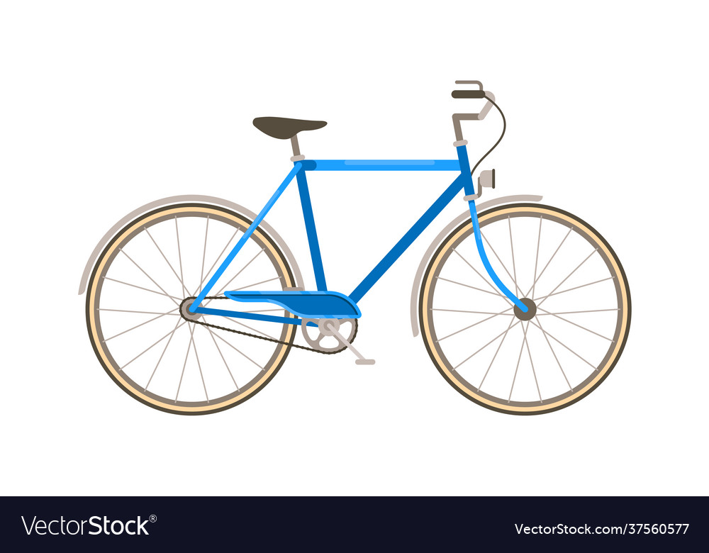 Bicycle eco-friendly transport on white background