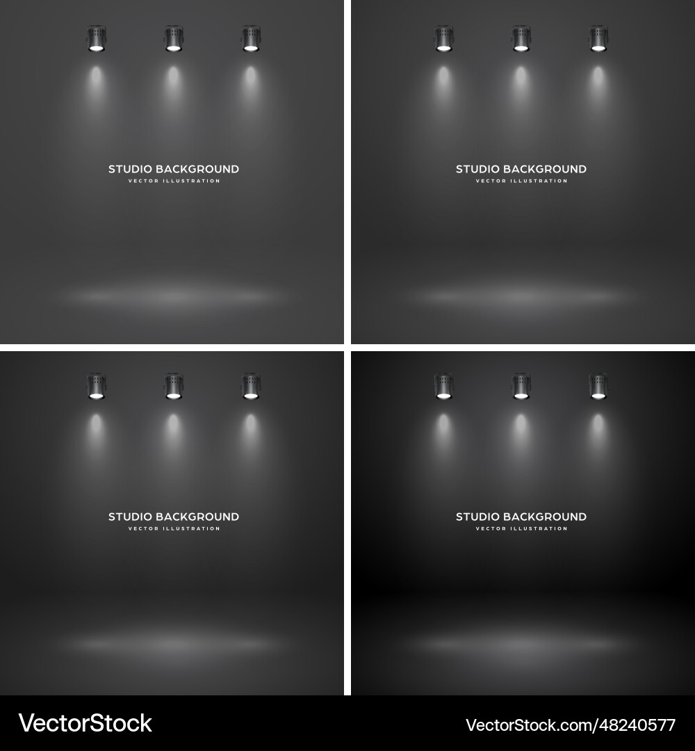 Empty black studio abstract backgrounds Royalty Free Vector