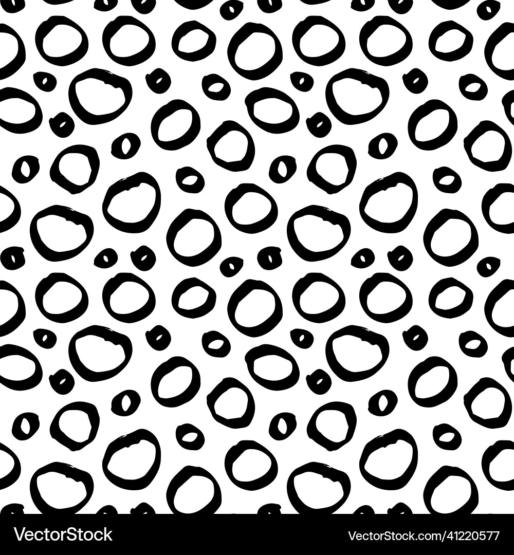 Hand drawn modern doodle seamless pattern black Vector Image