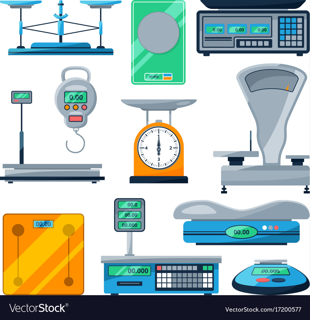 Set Different Types Scales Royalty Free Vector Image