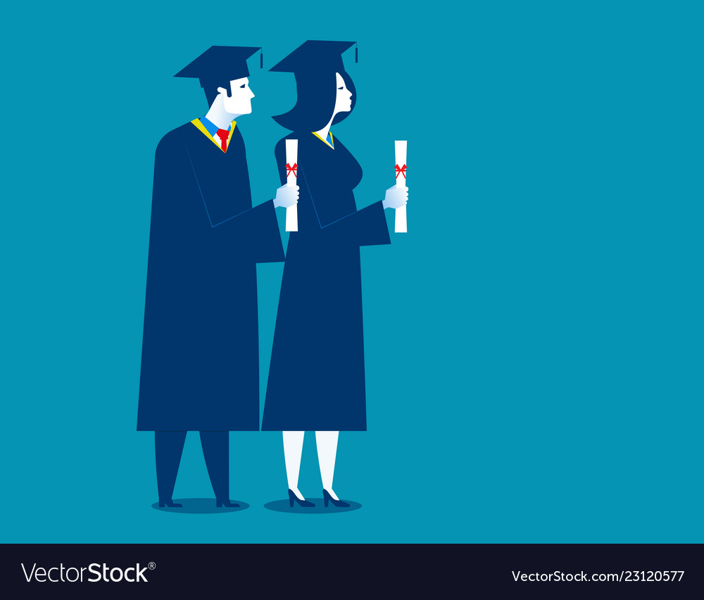 Students successful graduation concept education Vector Image