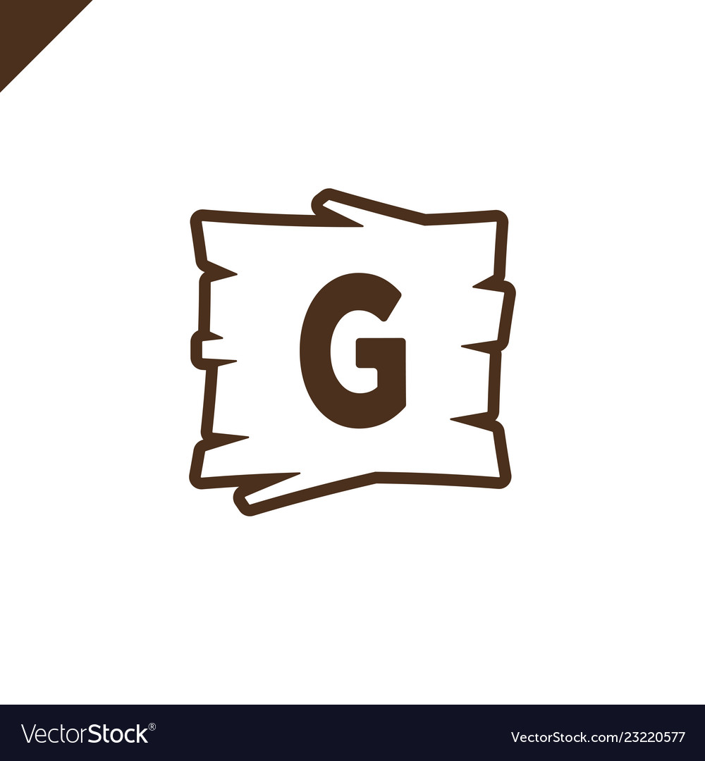 Wooden alphabet or font blocks with letter g in Vector Image