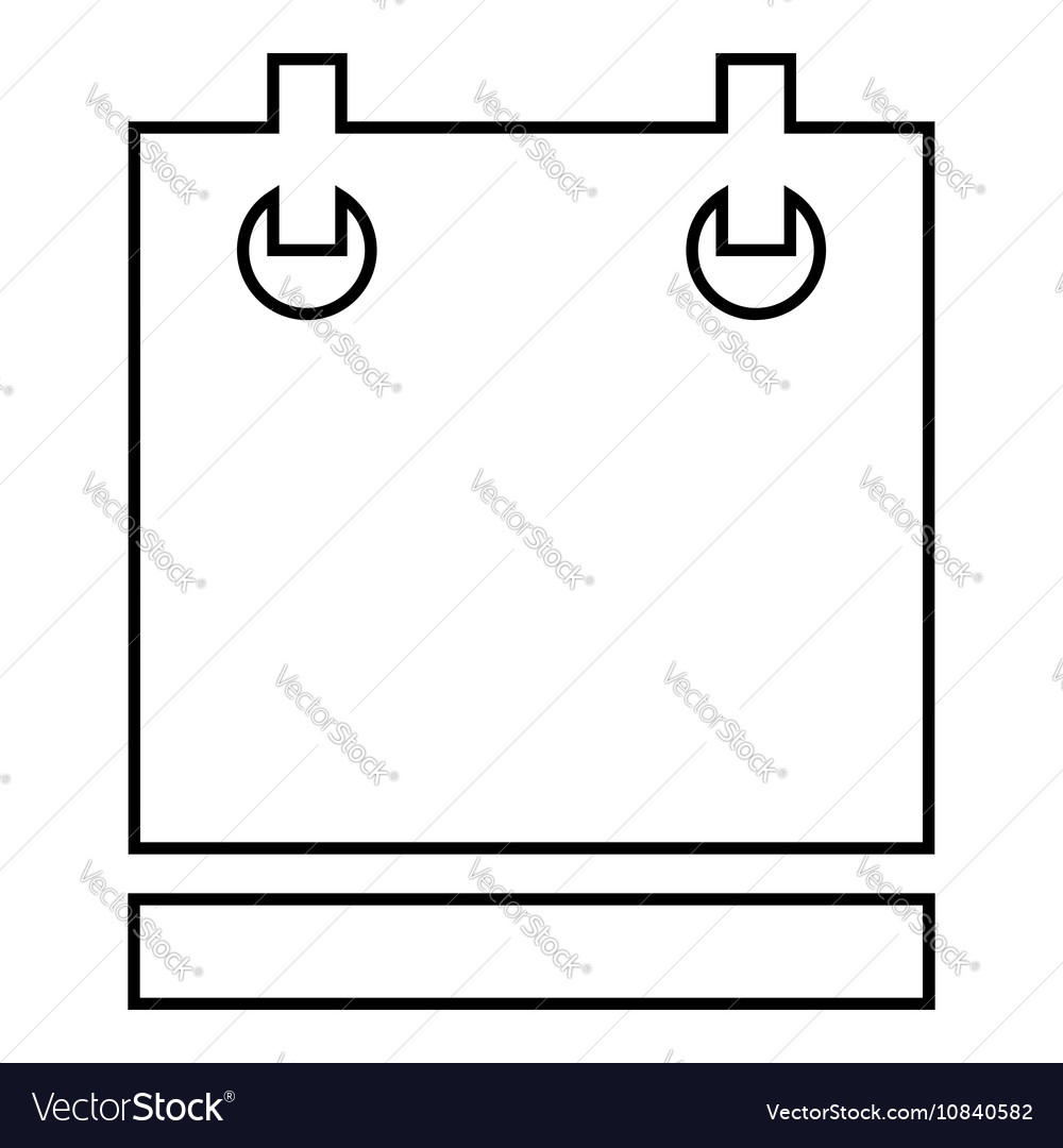 Calendar icon outline style Royalty Free Vector Image
