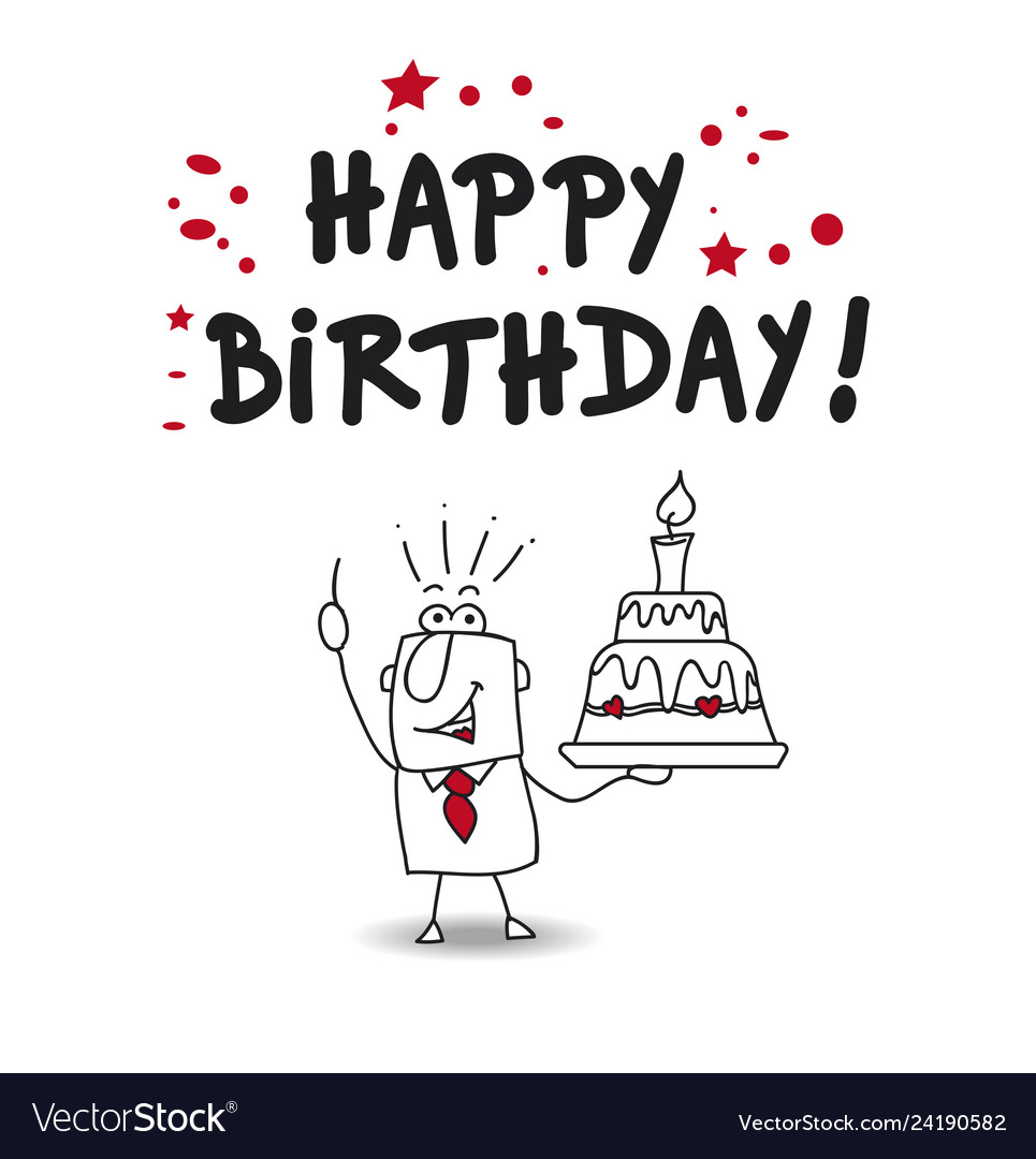 Happy birthday boss Royalty Free Vector Image - VectorStock