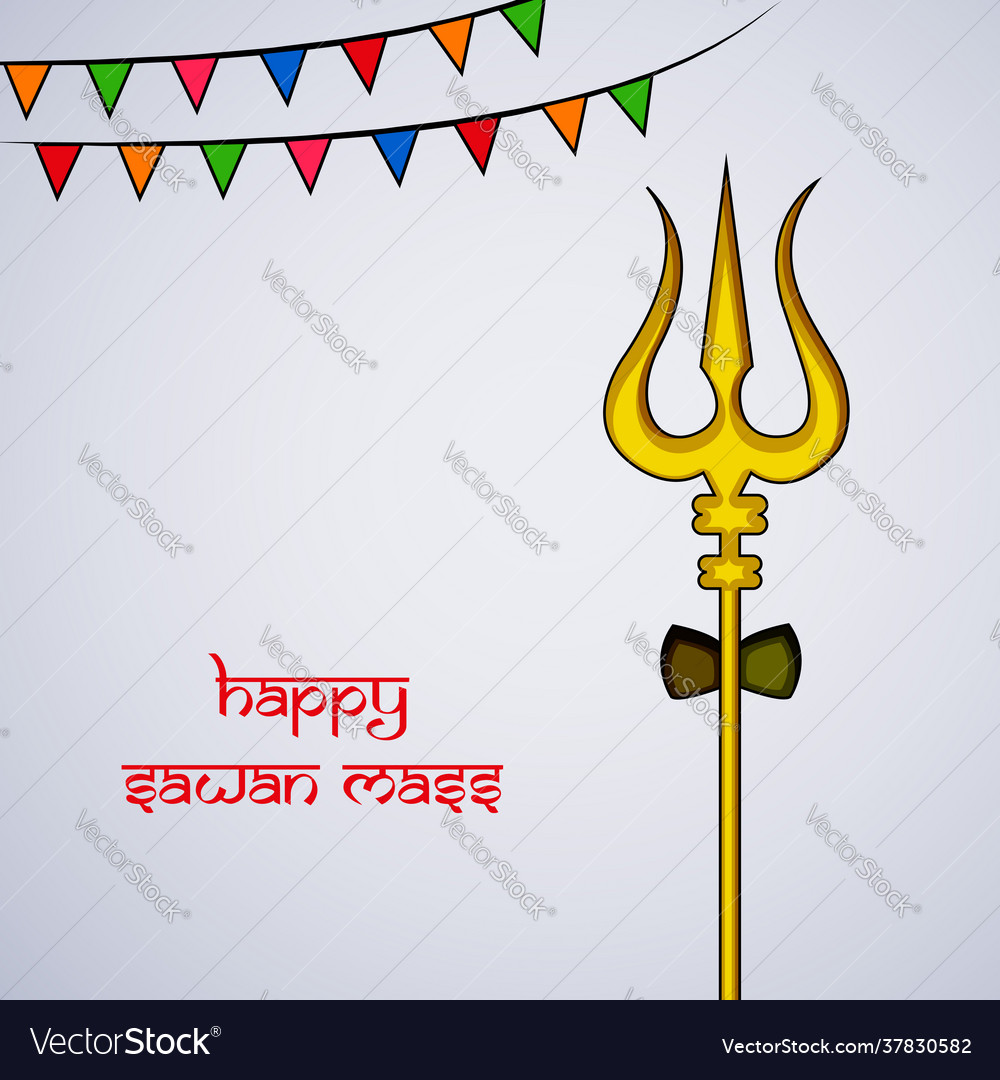 Hindu festival sawan mass Royalty Free Vector Image