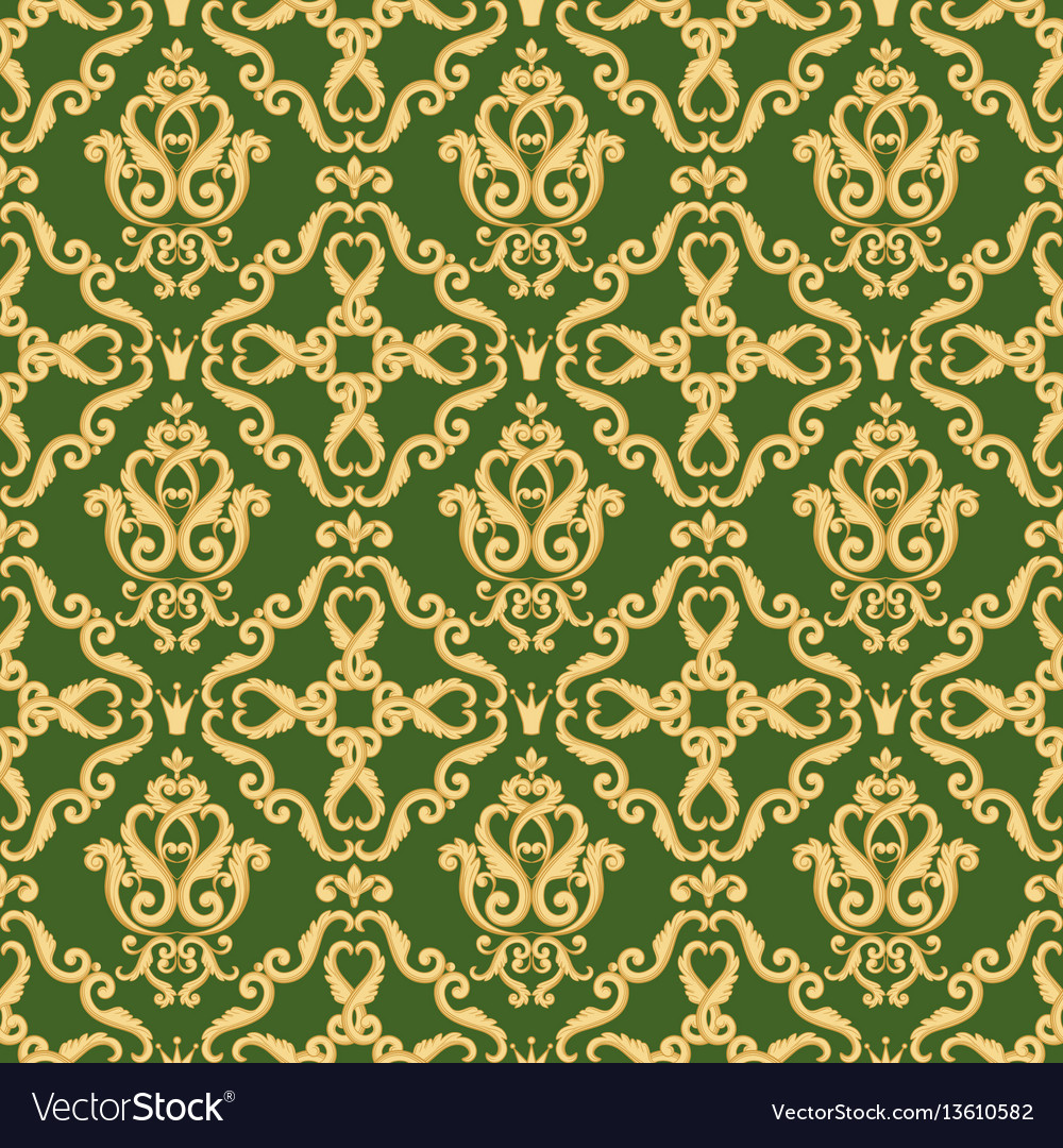 Seamless Damask Pattern Royalty Free Vector Image 5317