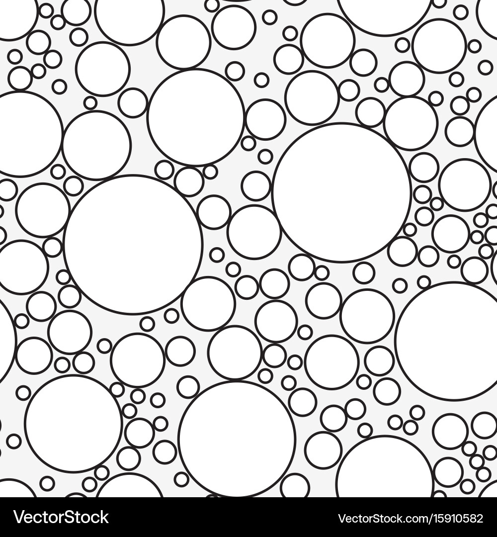 Seamless pattern with soap bubbles isolated on Vector Image