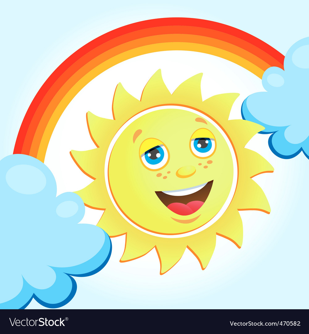 Sun After Rain Royalty Free Vector Image Vectorstock