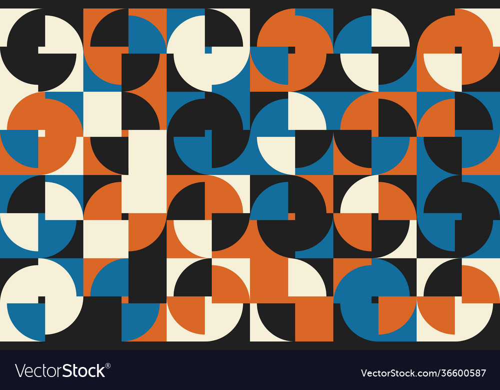 Abstract circular shapes pattern design geometric Vector Image