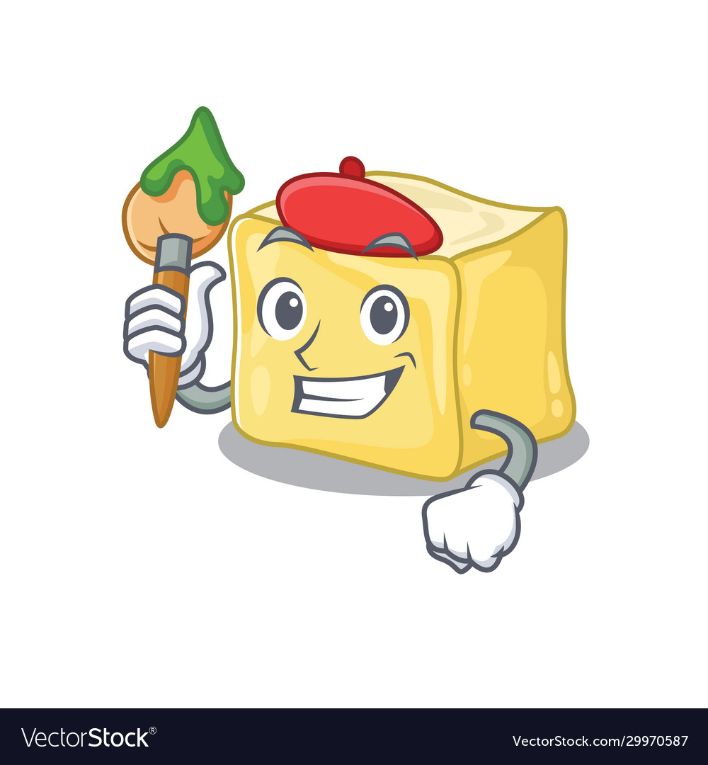 Cartoon character creamy butter artist Royalty Free Vector Cartoon character creamy butter artist Royalty Free Vector