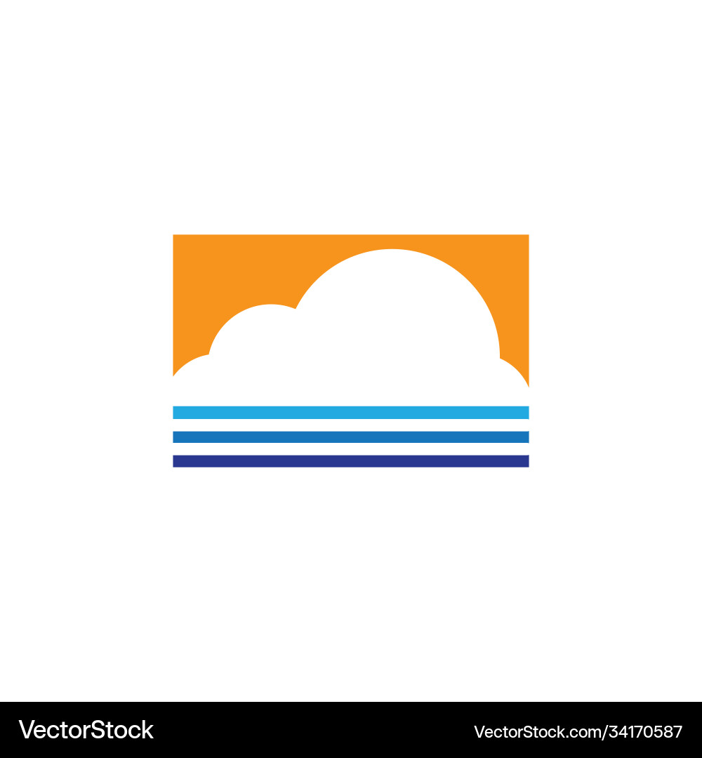Cloud template icon Royalty Free Vector Image - VectorStock