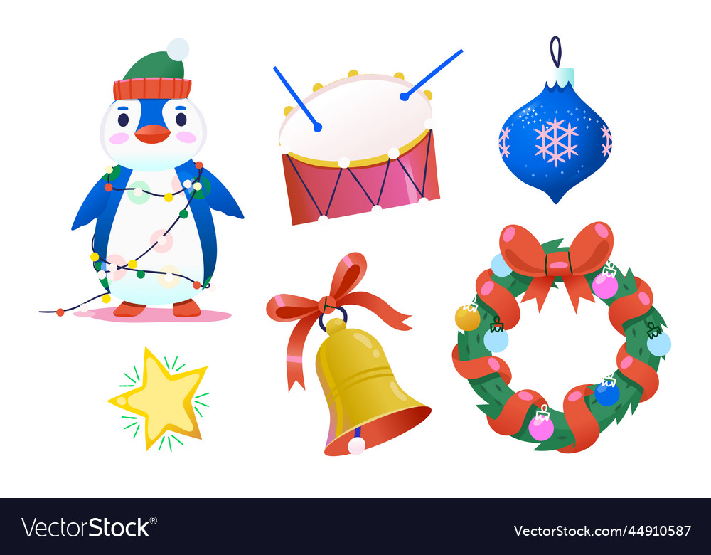 Collection of images to create invitation posters Vector Image