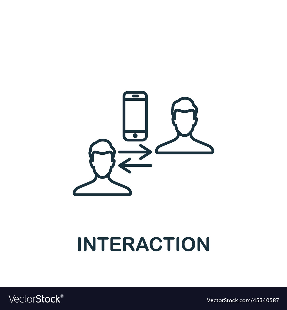 Interaction icon monochrome simple project Vector Image