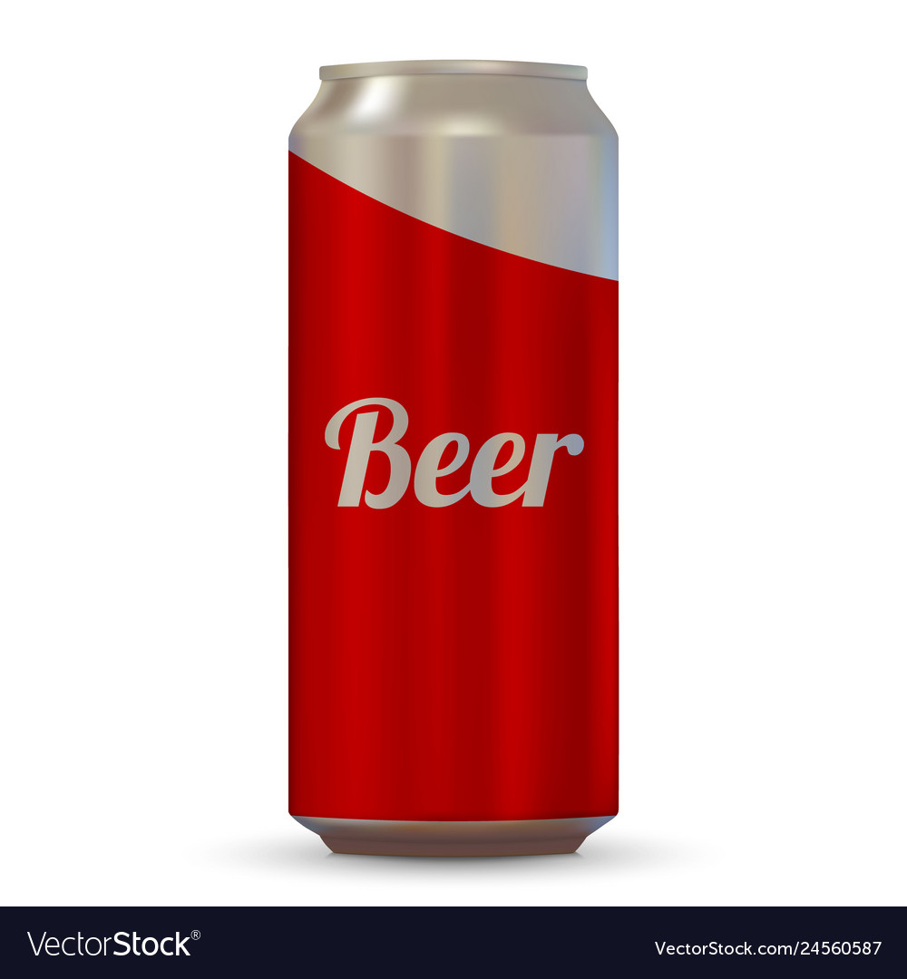 Realistic beer can Royalty Free Vector Image VectorStock