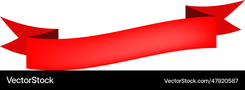 Red ribbon scroll Royalty Free Vector Image - VectorStock