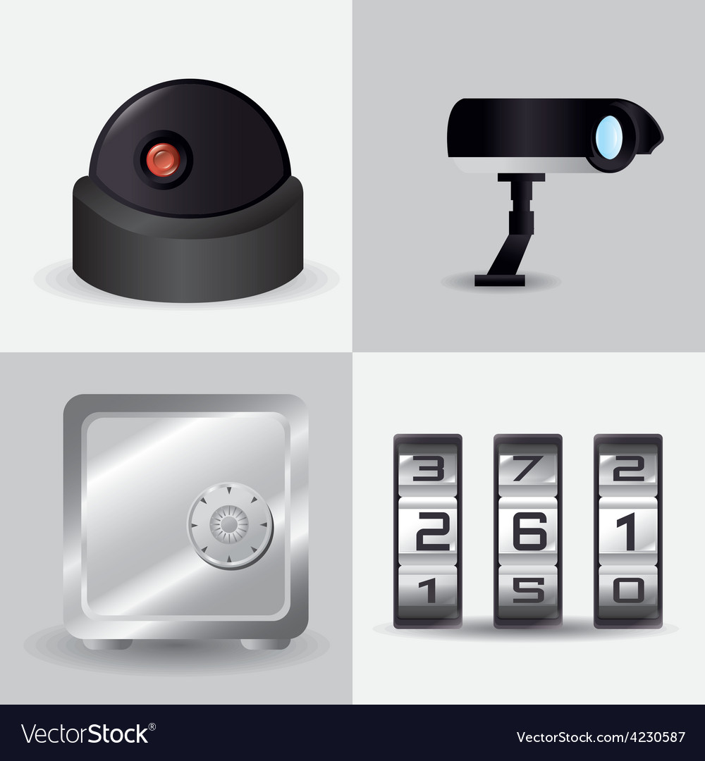 Security system design Royalty Free Vector Image