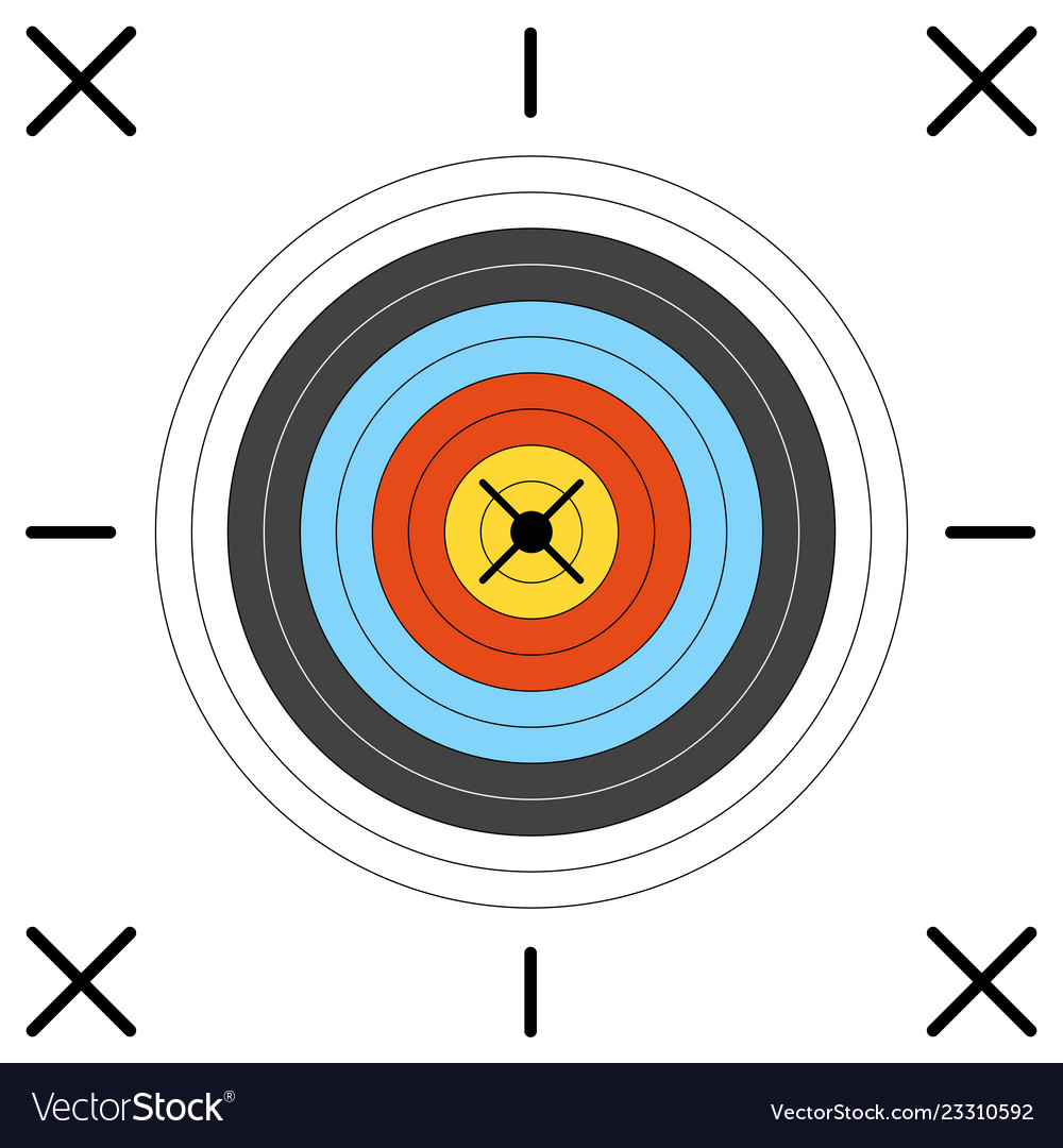 aim for archery crossbow on white background vector image