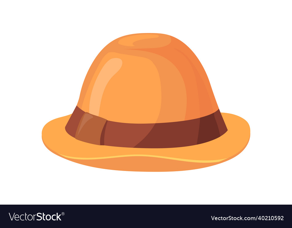 Cartoon yellow hat vintage casual fashion Vector Image