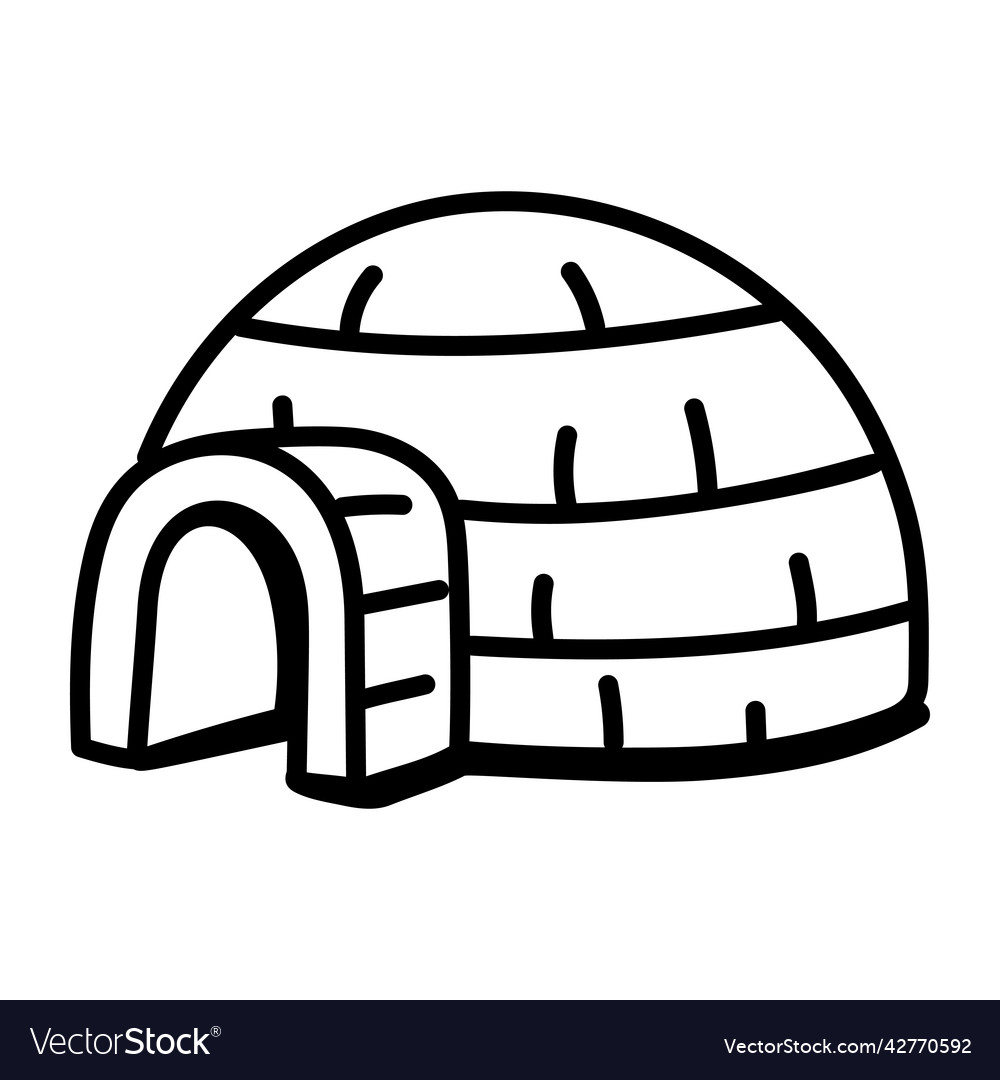 Igloo Royalty Free Vector Image - VectorStock