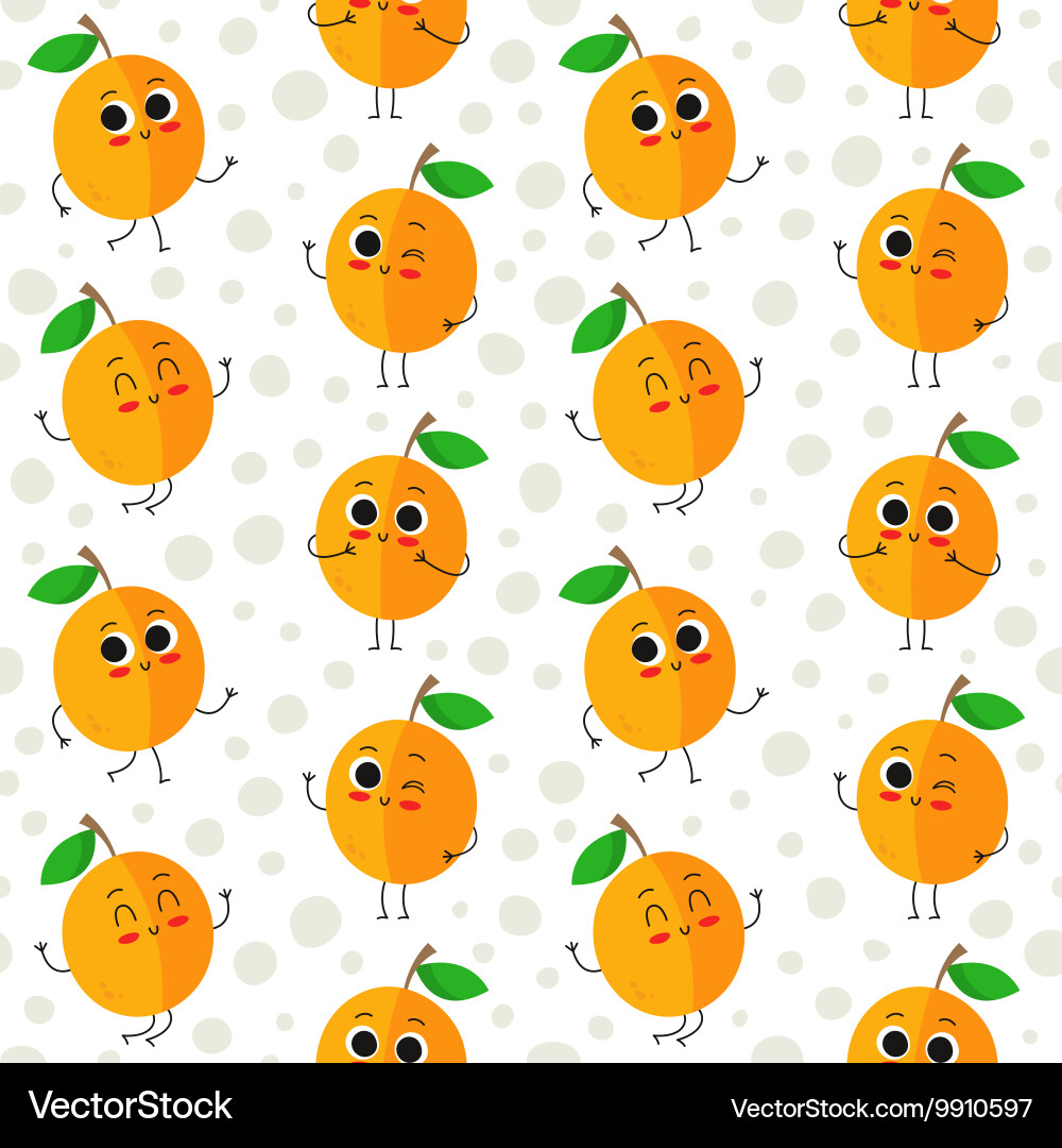 Apricots seamless pattern Royalty Free Vector Image