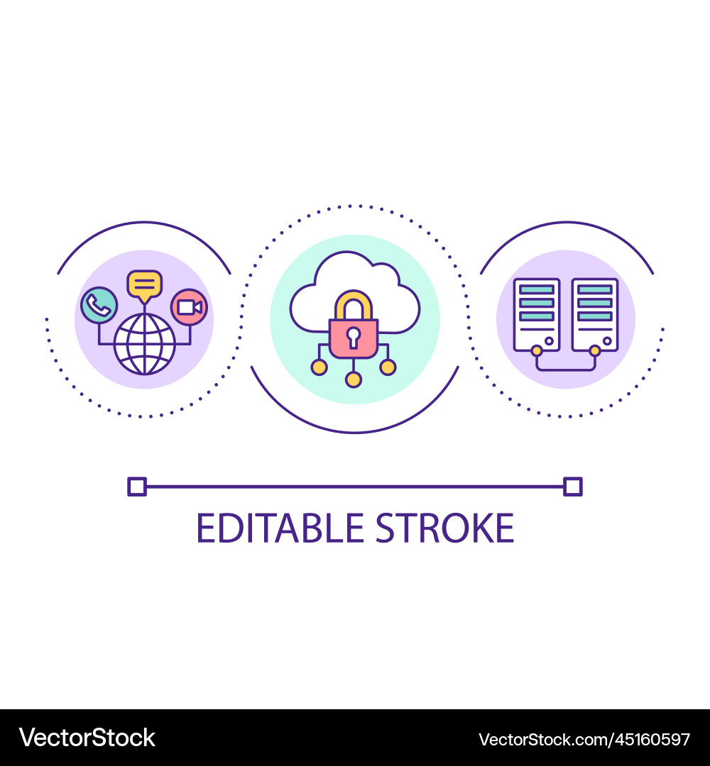 Cloud based storage loop concept icon Royalty Free Vector