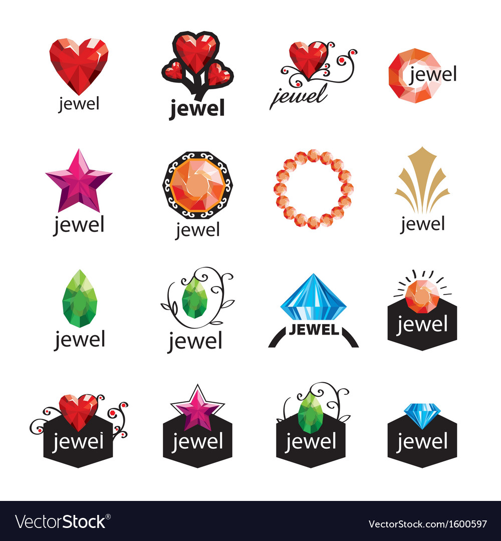 Collection of modern logos jewelry