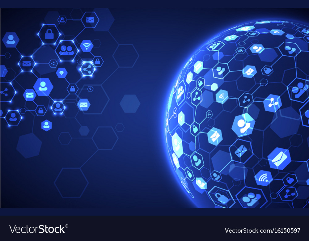 Social media background network concept Royalty Free Vector