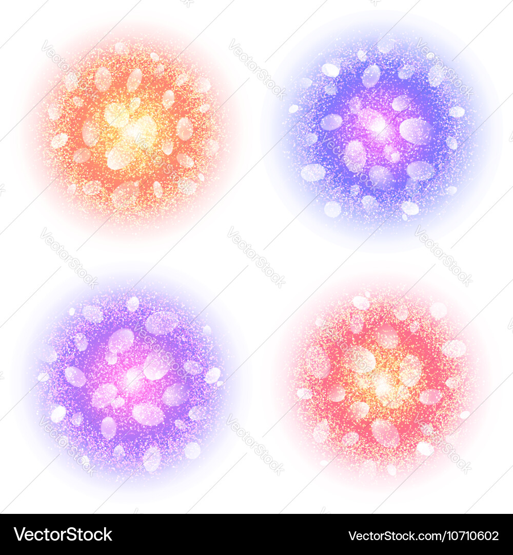 Abstract powder clouds set with dust particles Vector Image