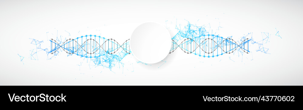 Science template wallpaper or banner with a dna Vector Image