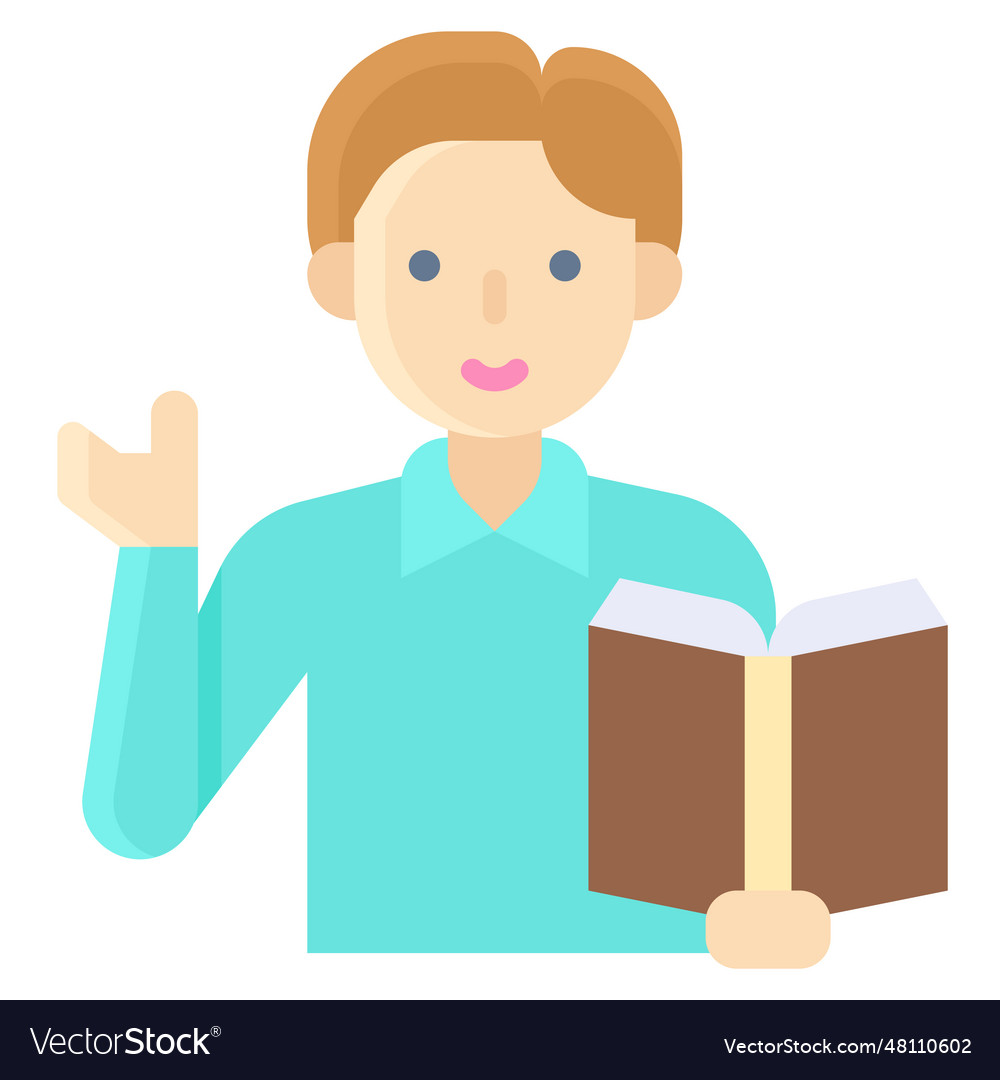 Teaching Icon An Avatar That Is Related Royalty Free Vector