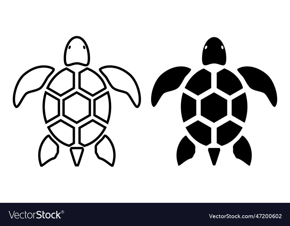 Turtle Of Design On A White Background Royalty Free Vector