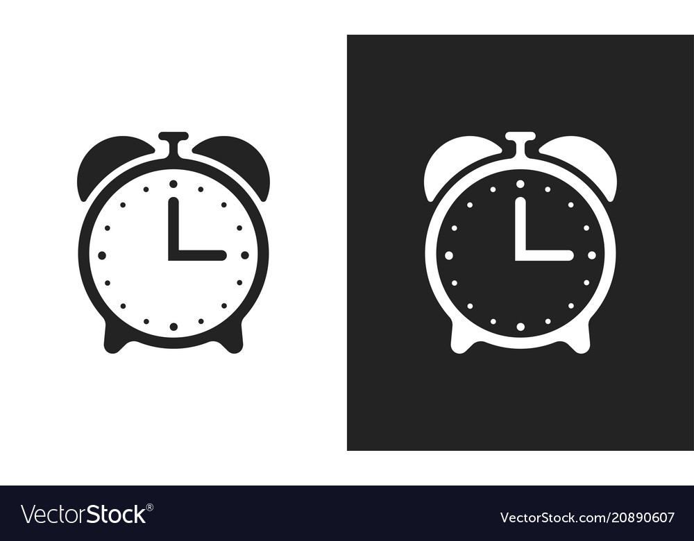 Alarm clock flat icons