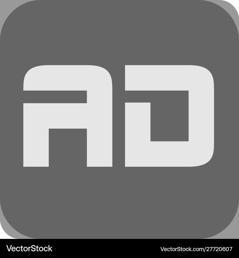 Initial letter logo ad template design Royalty Free Vector