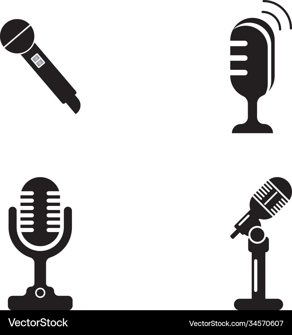 Microphone icon Royalty Free Vector Image - VectorStock