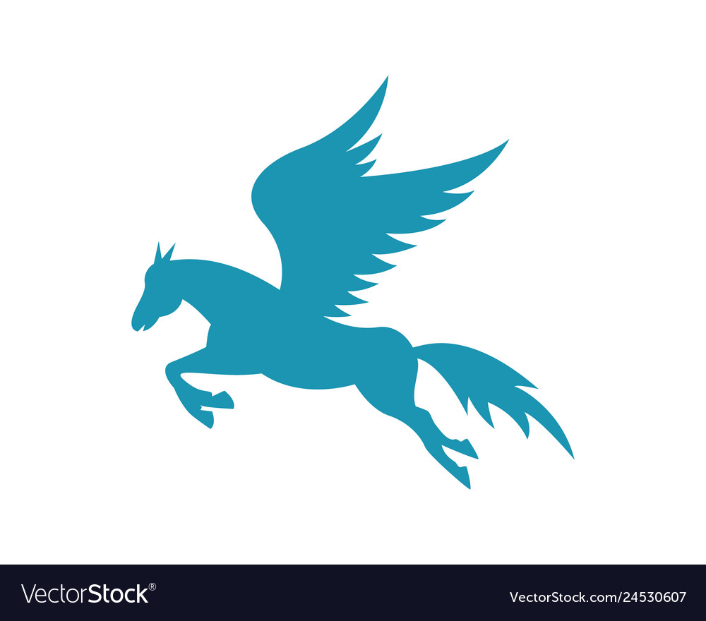 Pegasus logo template Royalty Free Vector Image