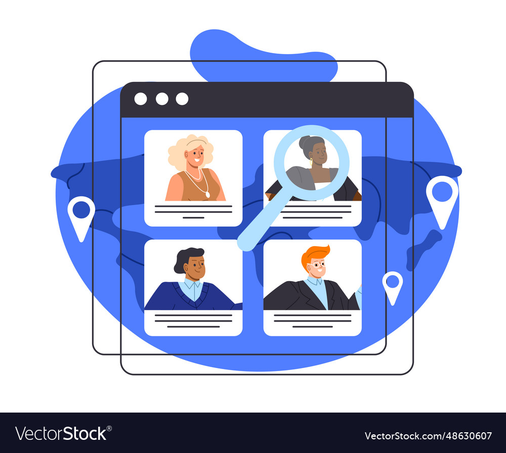 People search concept Royalty Free Vector Image