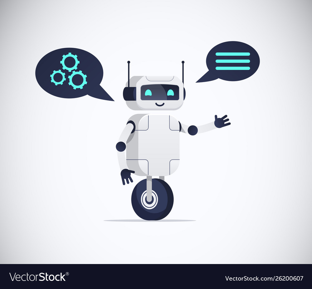 Smiling chatbot Royalty Free Vector Image - VectorStock