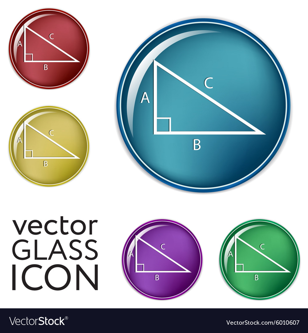 Triangle math symbol icon geometry learning math Vector Image