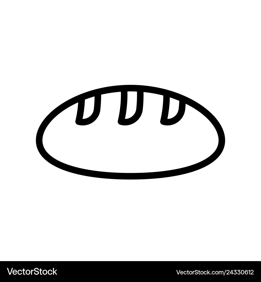 Bread easter line icon editable stroke Royalty Free Vector