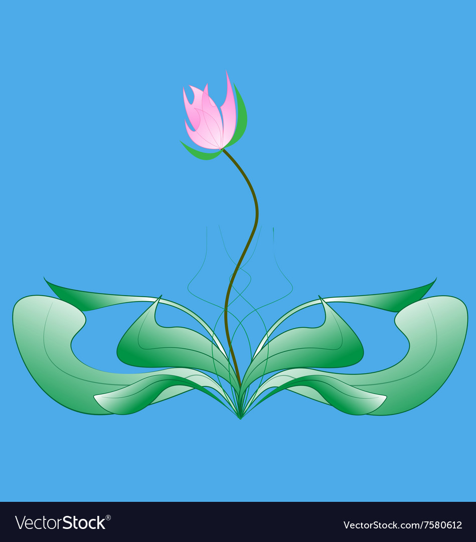 Natural flower with leaf Royalty Free Vector Image