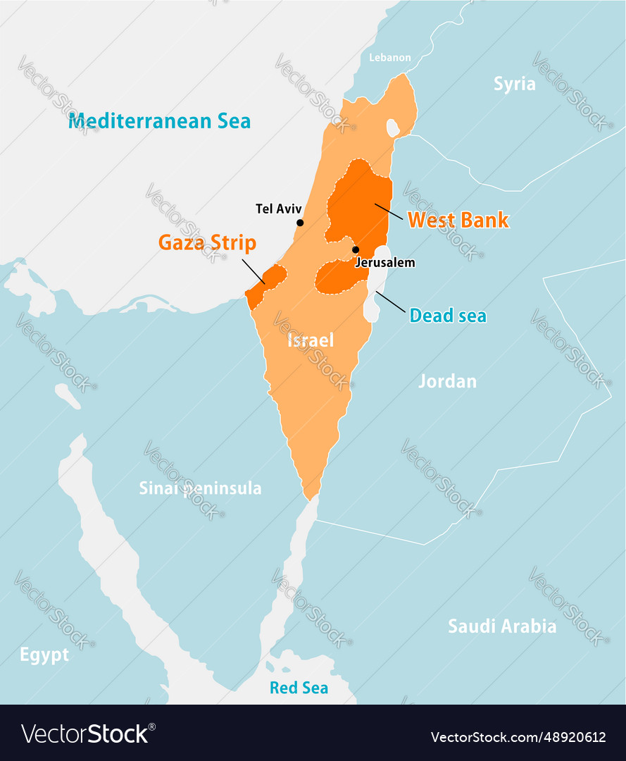 Palestine war israel and gaza strip Royalty Free Vector