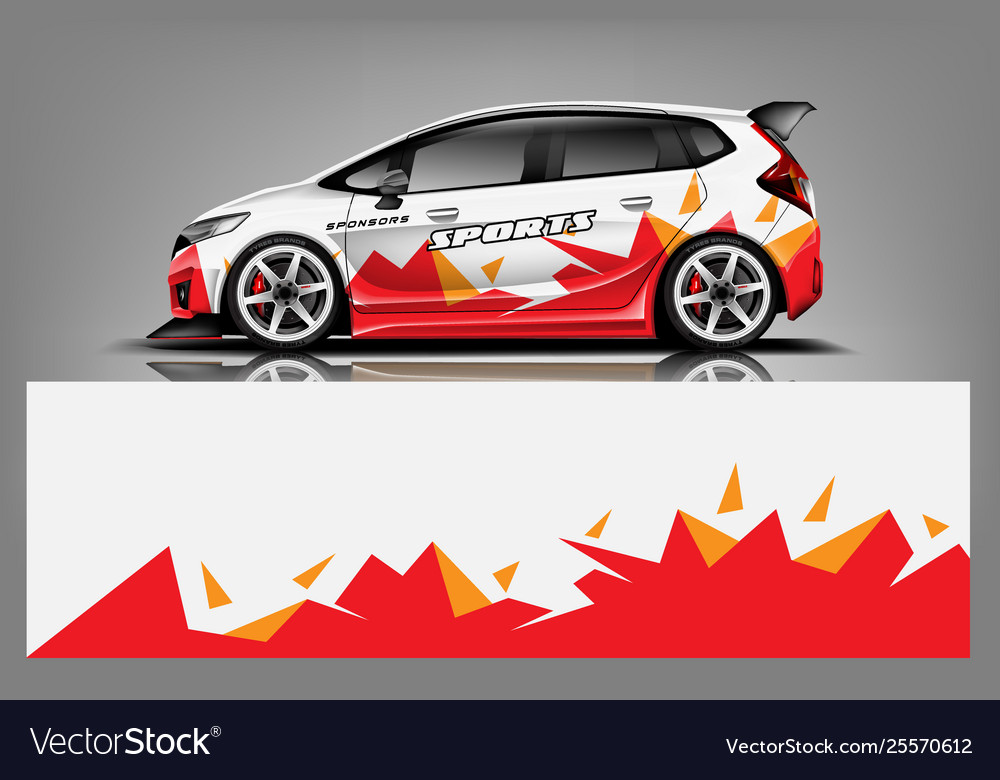 Nieuw Sport car wrap design Royalty Free Vector Image HJ-26