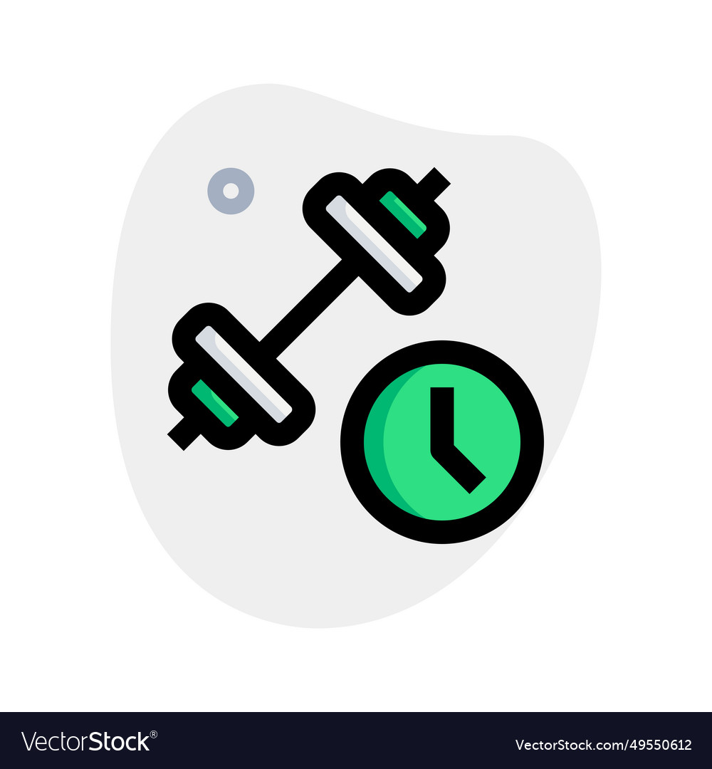 Time duration of dumbbells set exercise period Vector Image