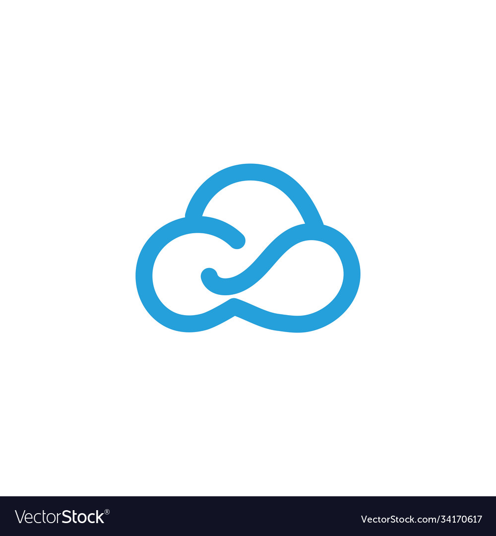 Cloud template icon Royalty Free Vector Image - VectorStock