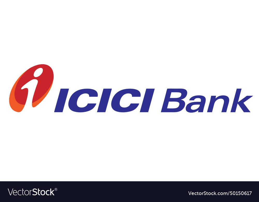 Icici bank logo in indian Royalty Free Vector Image