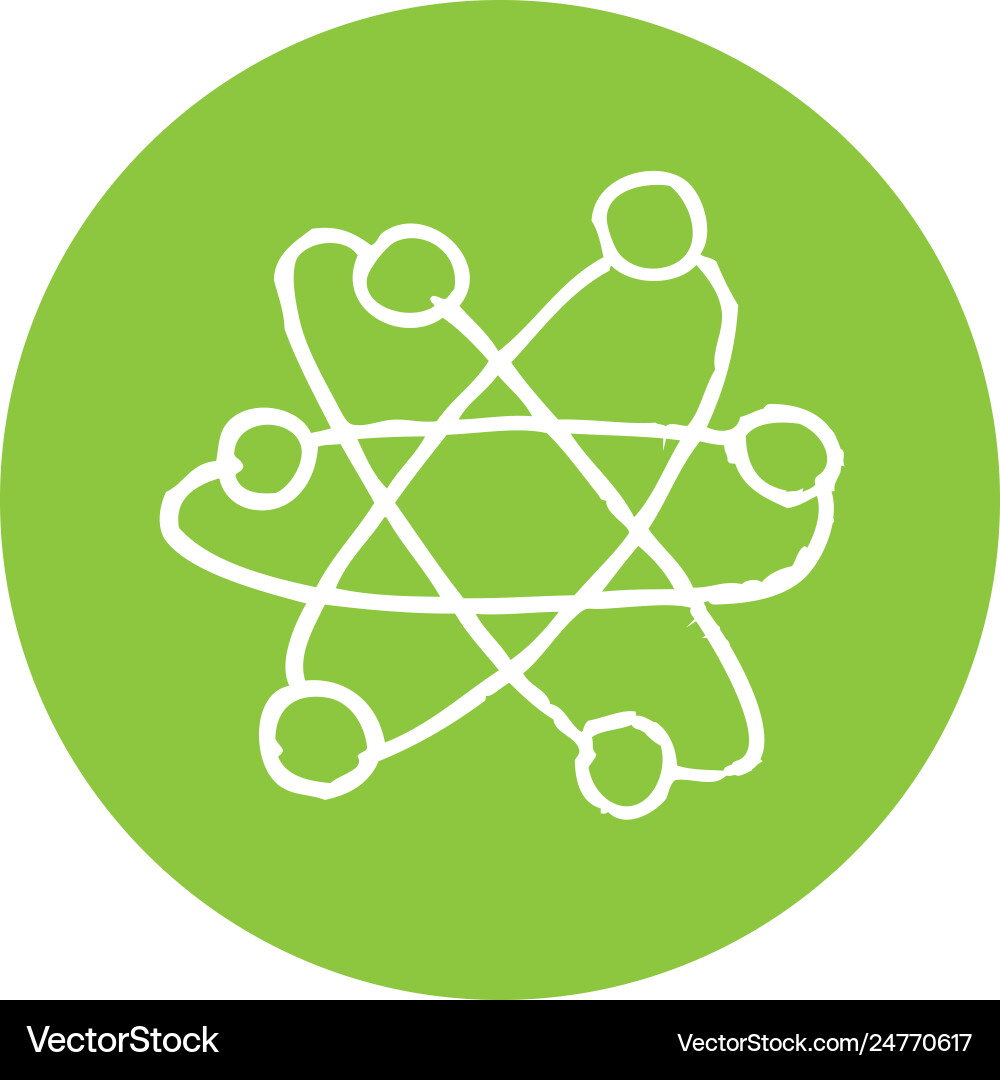 Molecule atom isolated icon Royalty Free Vector Image