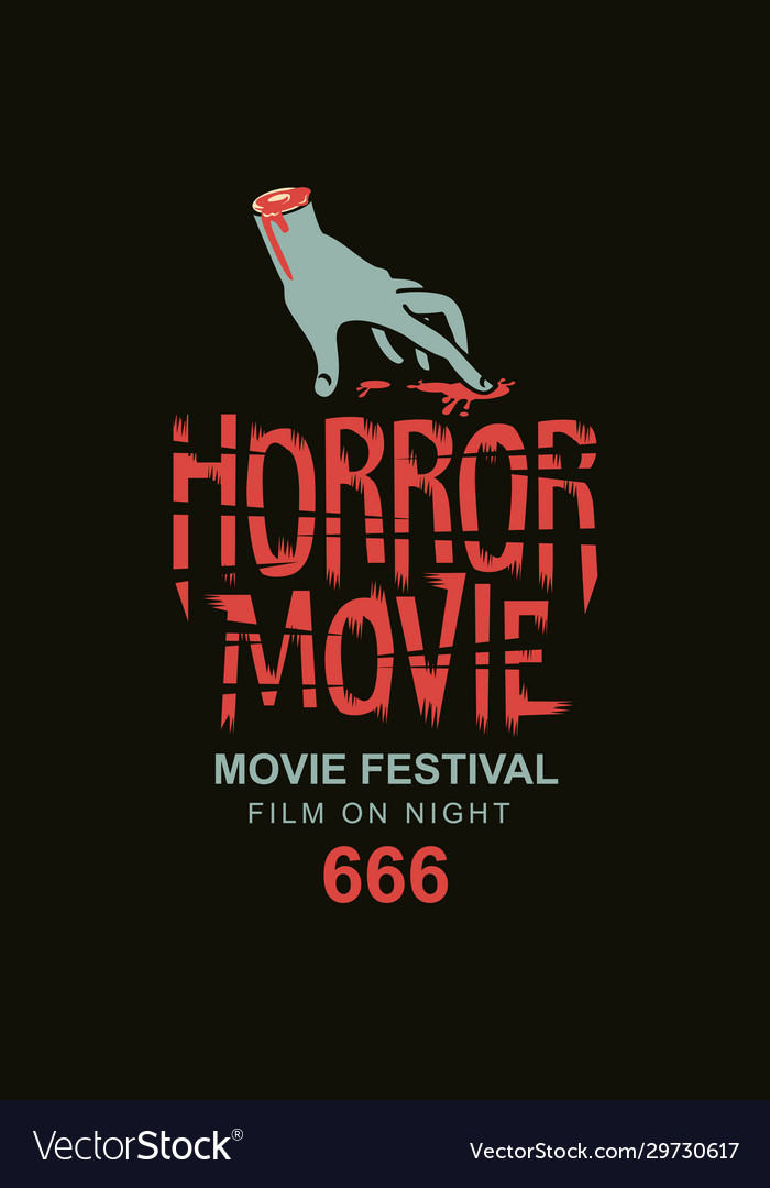 Scary cinema poster horror movie festival Vector Image