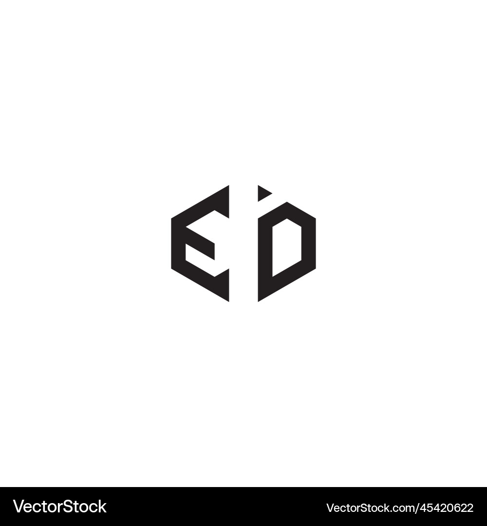 Eo geometric abstract concept logo initial Vector Image